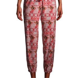 Rudolph the Red Nosed Reindeer Holiday Pajama Pants Size 3XL Pink‎ Festive